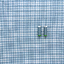 Deadstock Cotton Seersucker - Light Blue Check