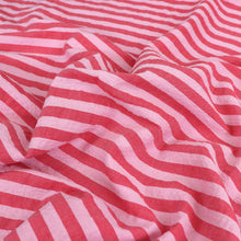 Deadstock Cotton Seersucker - Pink Candy Stripe