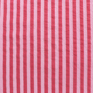 Deadstock Cotton Seersucker - Pink Candy Stripe