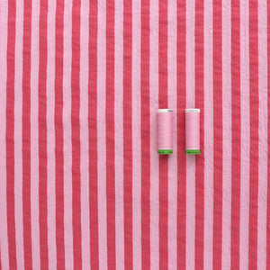 Deadstock Cotton Seersucker - Pink Candy Stripe