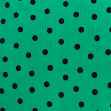Deadstock Cotton Seersucker - Polka Dot Green