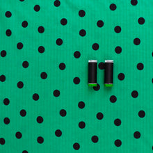 Deadstock Cotton Seersucker - Polka Dot Green