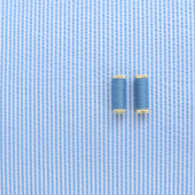 Deadstock Cotton Seersucker - Sky Blue Stripe