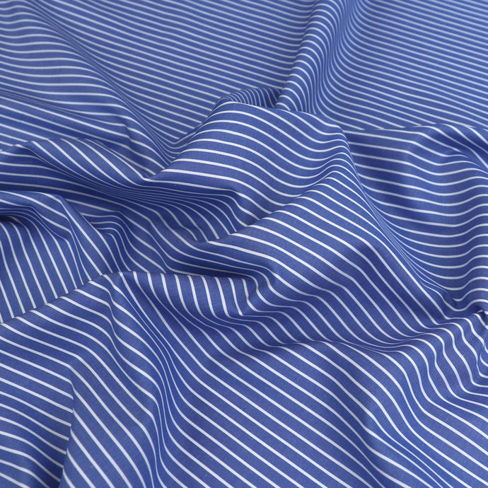 Deadstock Cotton Shirting - Marine Stripe