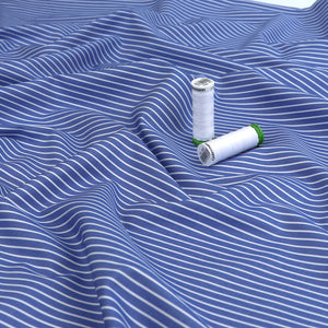 Deadstock Cotton Shirting - Marine Stripe
