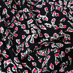 Deadstock Cotton Twill - Pink Roses - END OF BOLT 40cm