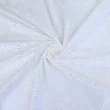 Deadstock Cotton Voile - Embroidered Climbing Clematis - SALE