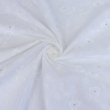 Deadstock Cotton Voile - Embroidered Climbing Rose - SALE