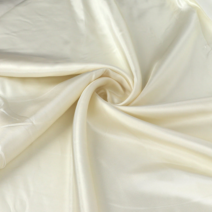 Deadstock Cupro Viscose Satin Twill Lining - Ivory