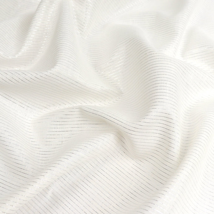 Deadstock Linen Cotton - Metallic Pinstripe