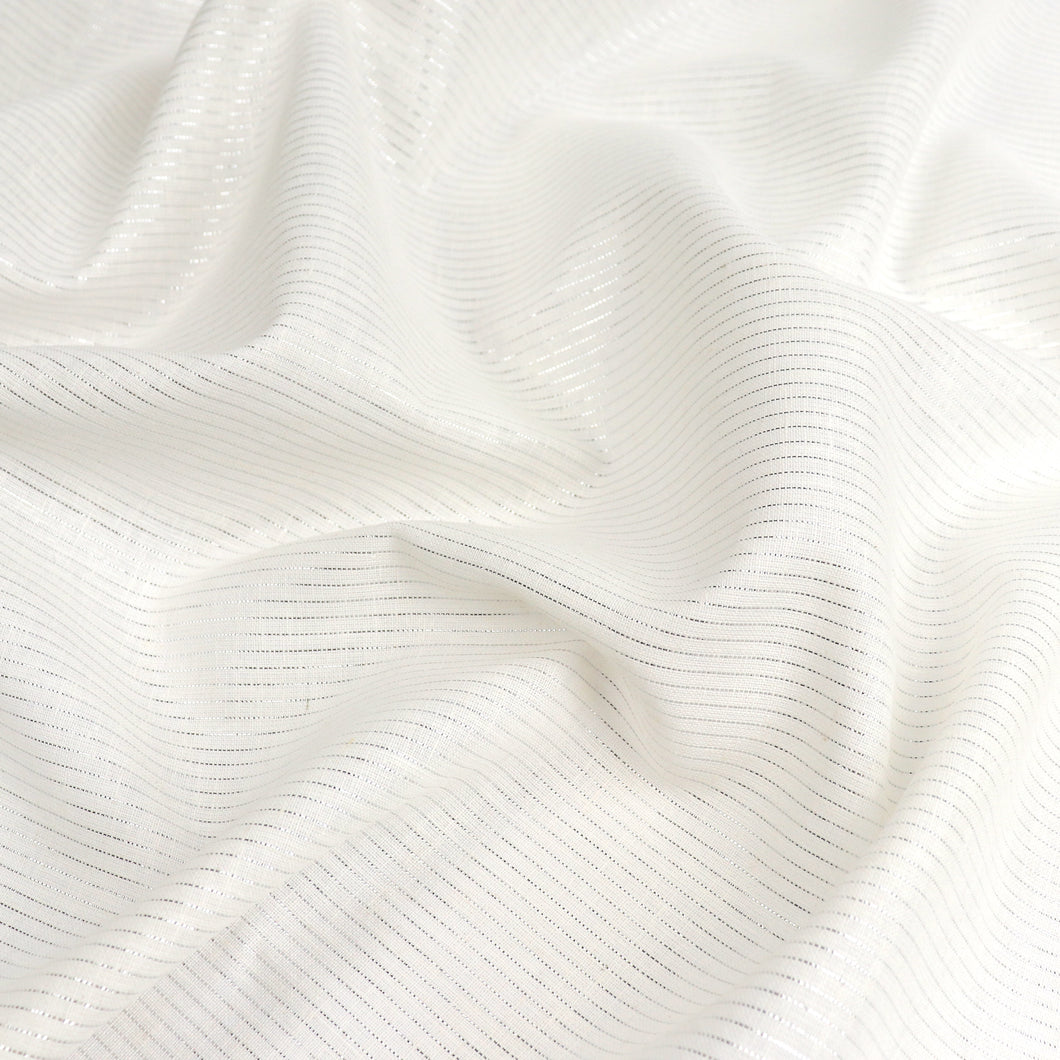 Deadstock Linen Cotton - Metallic Pinstripe