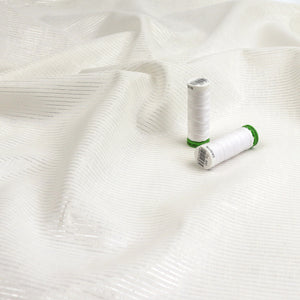 Deadstock Linen Cotton - Metallic Pinstripe