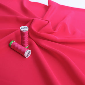 Deadstock Silk Crepe - Hot Pink