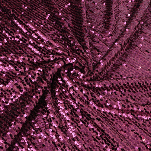 Deadstock Stretch Velvet Sequins - Sugar Plum