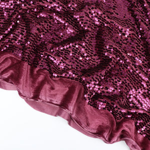 Deadstock Stretch Velvet Sequins - Sugar Plum - END OF BOLT 80cm