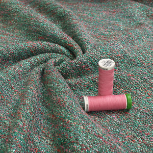 Deadstock Tweed Coating - Metallic Green