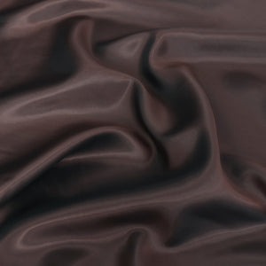 Deadstock Viscose Acetate Satin Twill - Shot Lining - Chocolate Brown + Black