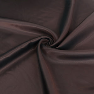 Deadstock Viscose Acetate Satin Twill - Shot Lining - Chocolate Brown + Black