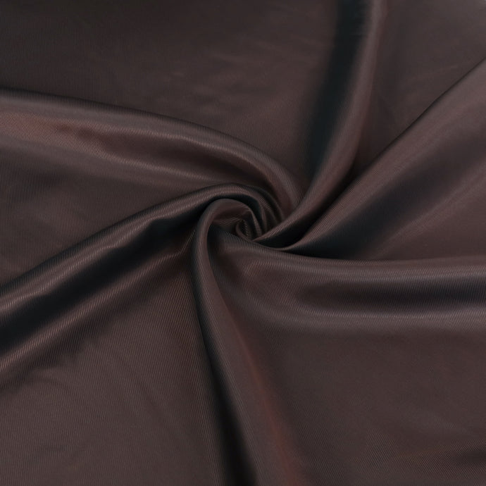 Deadstock Viscose Acetate Satin Twill - Shot Lining - Chocolate Brown + Black
