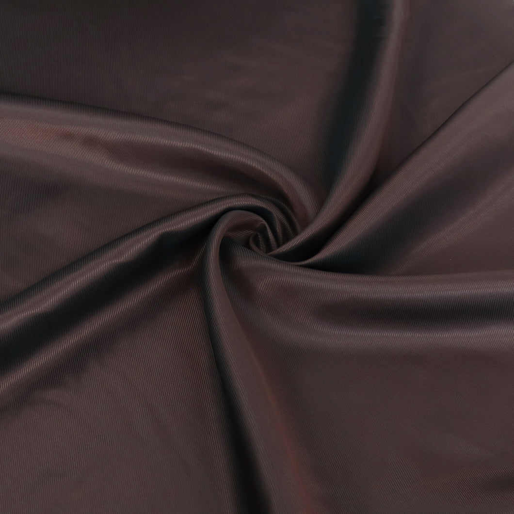 Deadstock Viscose Acetate Satin Twill - Shot Lining - Chocolate Brown + Black