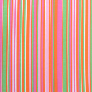 Deadstock Viscose Blend Pique - Stripes - Pink + Orange - SALE