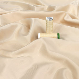 Deadstock Viscose Cotton Satin Twill Lining - Cream