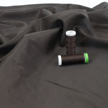 Deadstock Viscose Cotton Satin Twill Lining - Dark Brown