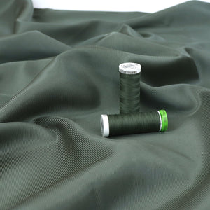 Deadstock Viscose Cotton Satin Twill Lining - Green