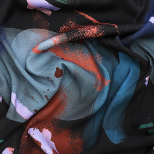 Deadstock Viscose Crepe - Abstract Canvas