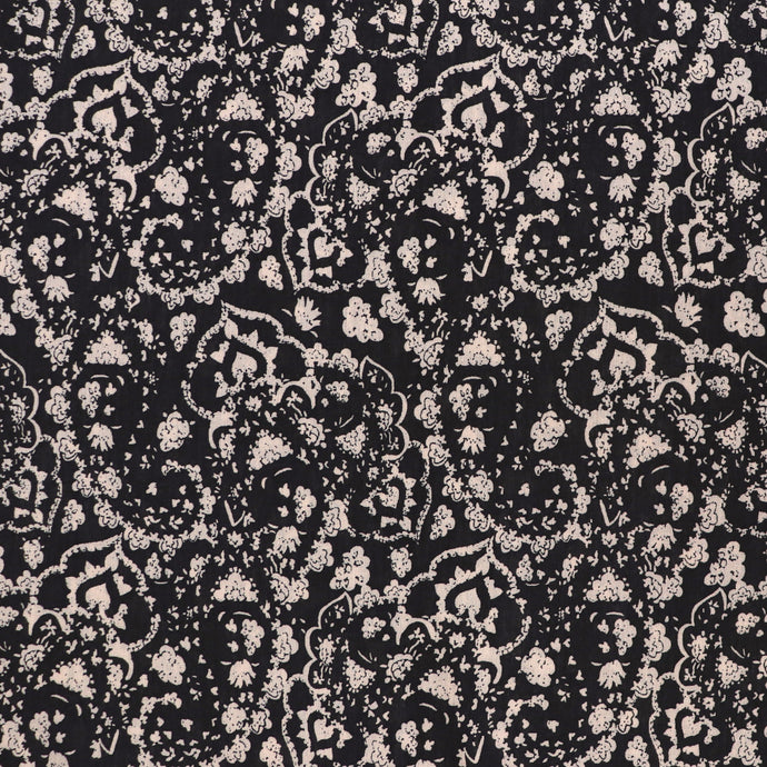 Deadstock Viscose Crepe - Midnight Paisley