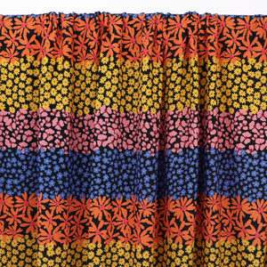 Deadstock Viscose Crepe - Summer Flower Power - Dark