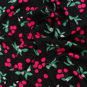 Deadstock Viscose Lawn - Sweet Cherries