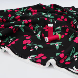 Deadstock Viscose Lawn - Sweet Cherries