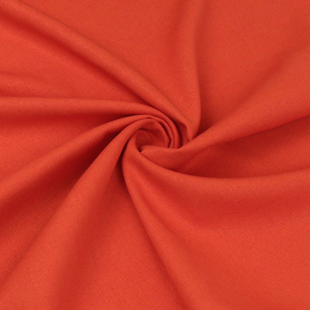 Deadstock Viscose Linen - Terracotta Orange