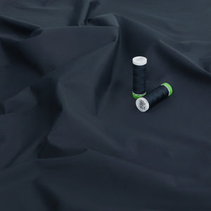 Deadstock Water Repellant Cotton Blend Trench Coating - Navy Blue