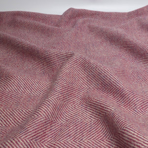 Deadstock Wool Coating - Lilac Fleck Herringbone - UK Made