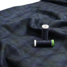 Deadstock Wool Suiting - Navy + Green Check