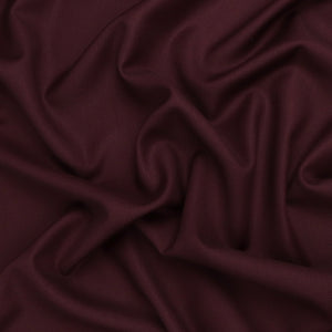 Deadstock Wool Twill Suiting - Burgundy - END OF BOLT 140cm