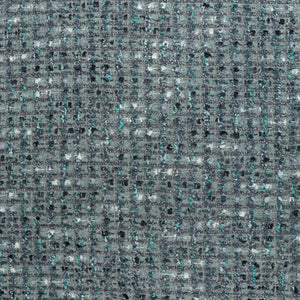 Deadstock Wool + Mohair Tweed Coating - Metallic Seafoam Check - END OF BOLT 53cm