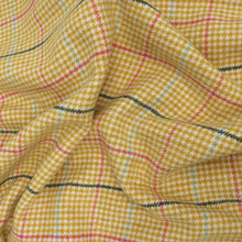 Deadstock Yarn Dyed Wool Blend Coating - Buttercup Houndstooth