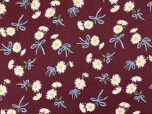 Stretch Denim 8oz - Daisy Beau Maroon - Fabric Godmother