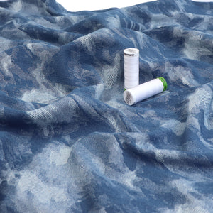 Denim 10.5oz - Blue Camo Jacquard