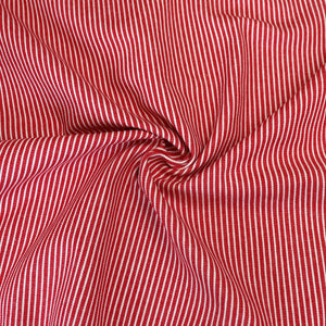 Denim 7oz - Hickory Thin Stripe - Red