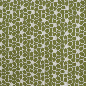 Embroidered Cotton Lawn - Daisy Chain - Green