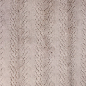 Faux Fur - Cable - Light Beige - END OF BOLT 151cm