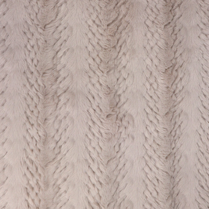 Faux Fur - Cable - Light Beige - END OF BOLT 151cm