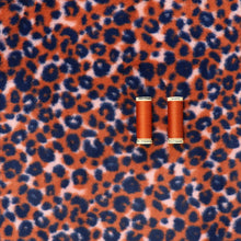 Faux Fur - Orange + Blue Leopard