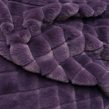 Faux Fur - Purple Grid