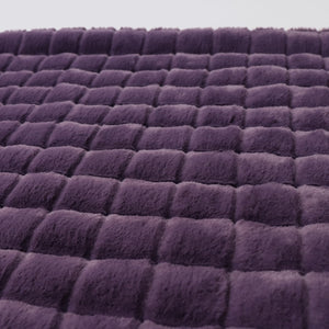 Faux Fur - Purple Grid