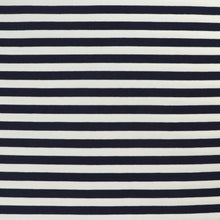 French Terry - Yarn Dyed Stripe - Navy Blue